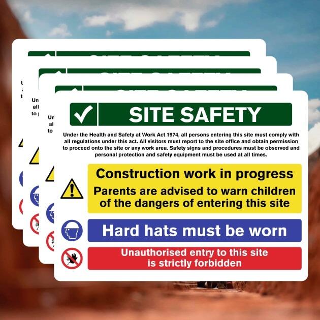 Multipack C Site Safety Signs A3 50 Pack-The Safety Sheep Store