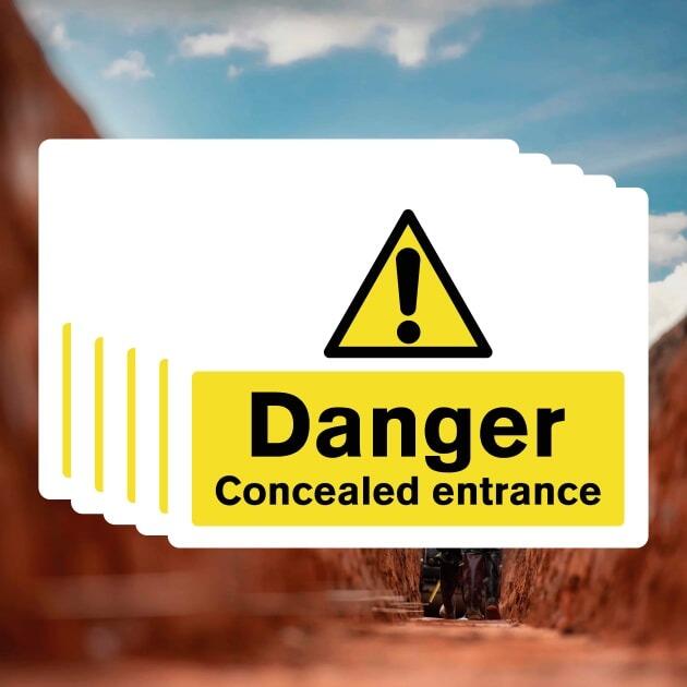 Multipack Concealed Entrance Signs A3 5 Pack-The Safety Sheep Store