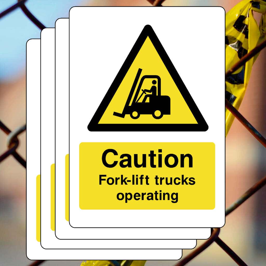 Multipack Fork-Lift Trucks Operating Sign 400 x 300mm 5 Pack-The Safety Sheep Store