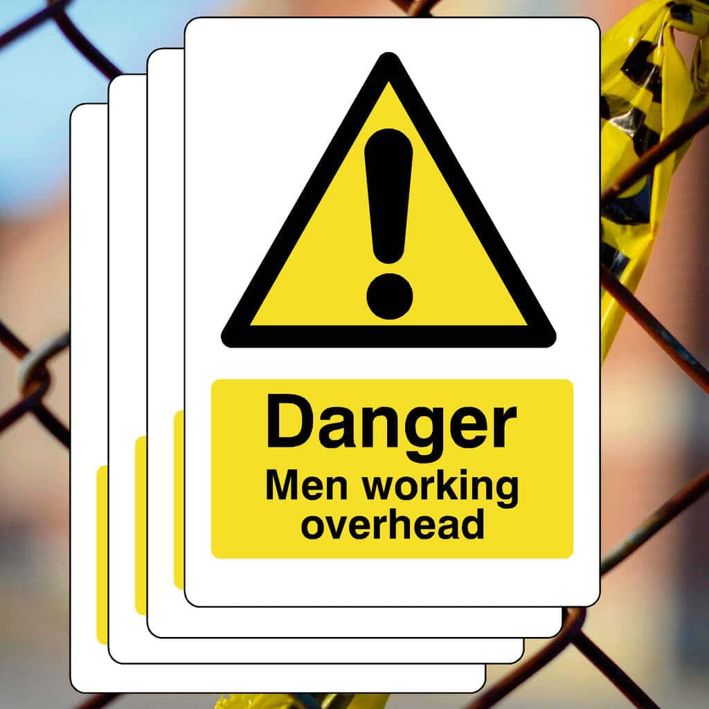 Multipack Men Working Overhead Sign 5 Pack-The Safety Sheep Store