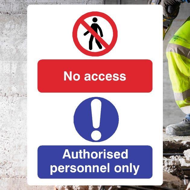 No Access Authorised Personnel Only Sign-The Safety Sheep Store