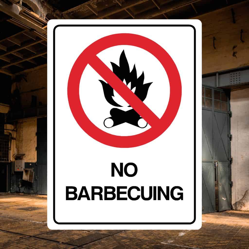 No Barbecuing Sign-The Safety Sheep Store