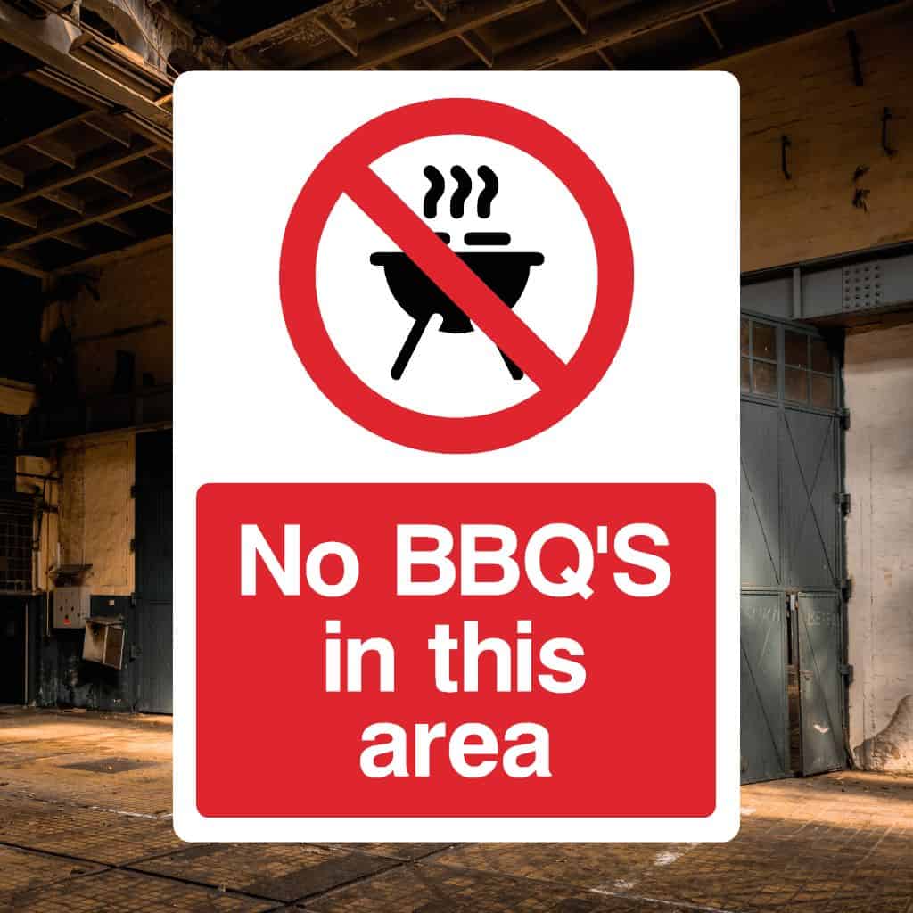No BBQs In This Area Sign-The Safety Sheep Store