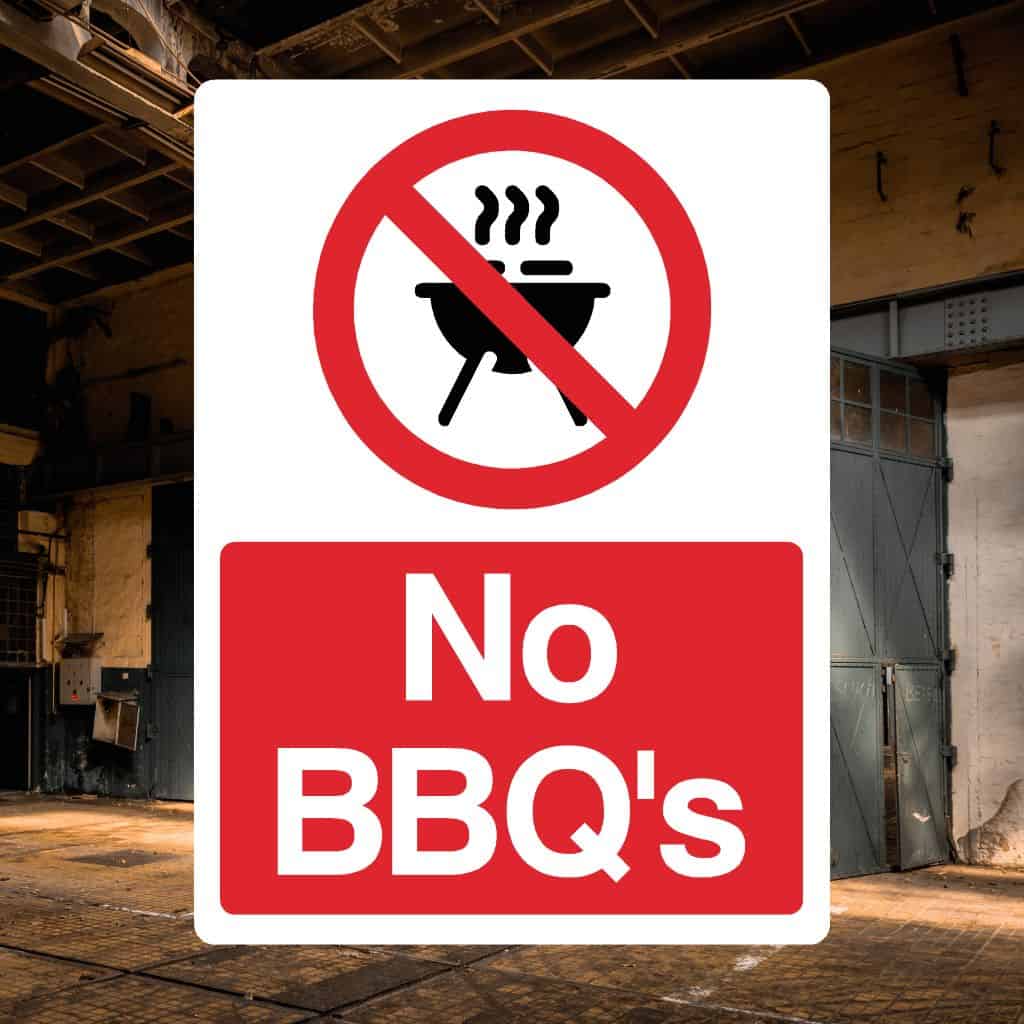 No BBQs Prohibited Sign-The Safety Sheep Store