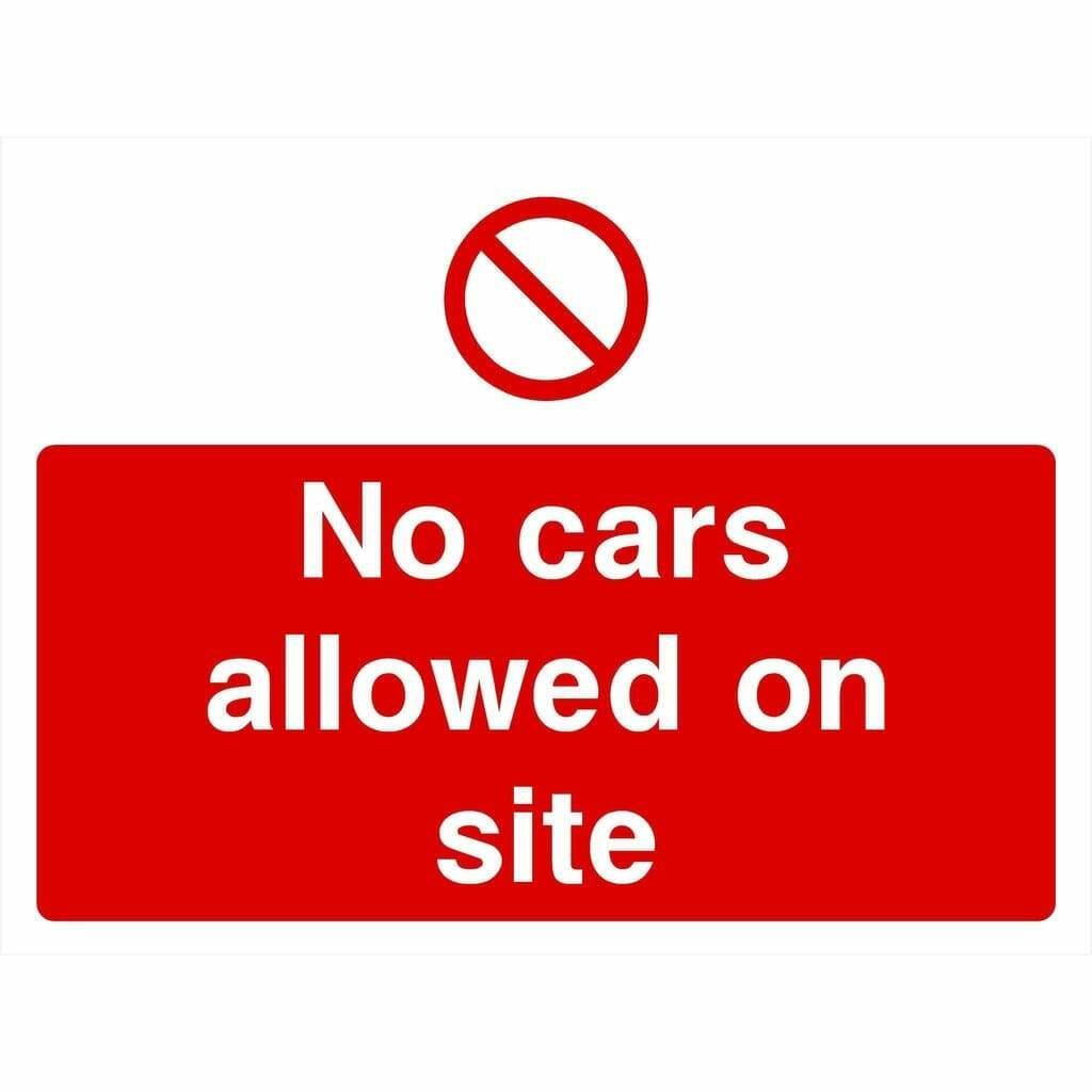 No Cars Allowed On Site Sign-The Safety Sheep Store
