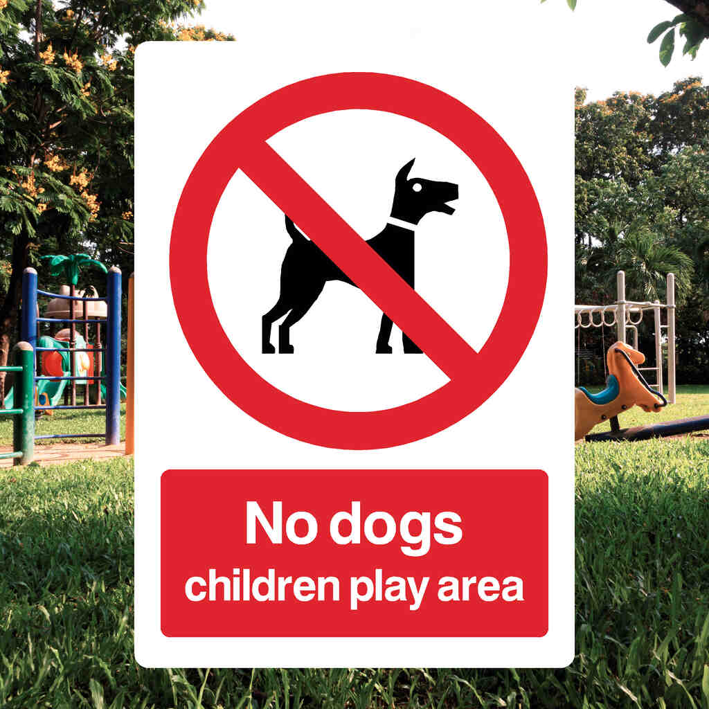 No Dogs Childrens Play Area Sign-The Safety Sheep Store