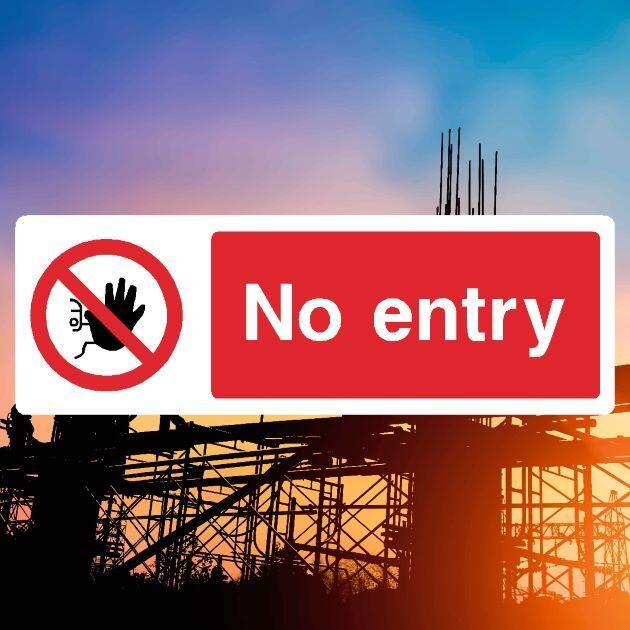 No Entry Access Sign – Durable UK Safety Signage – The Safety Sheep Store
