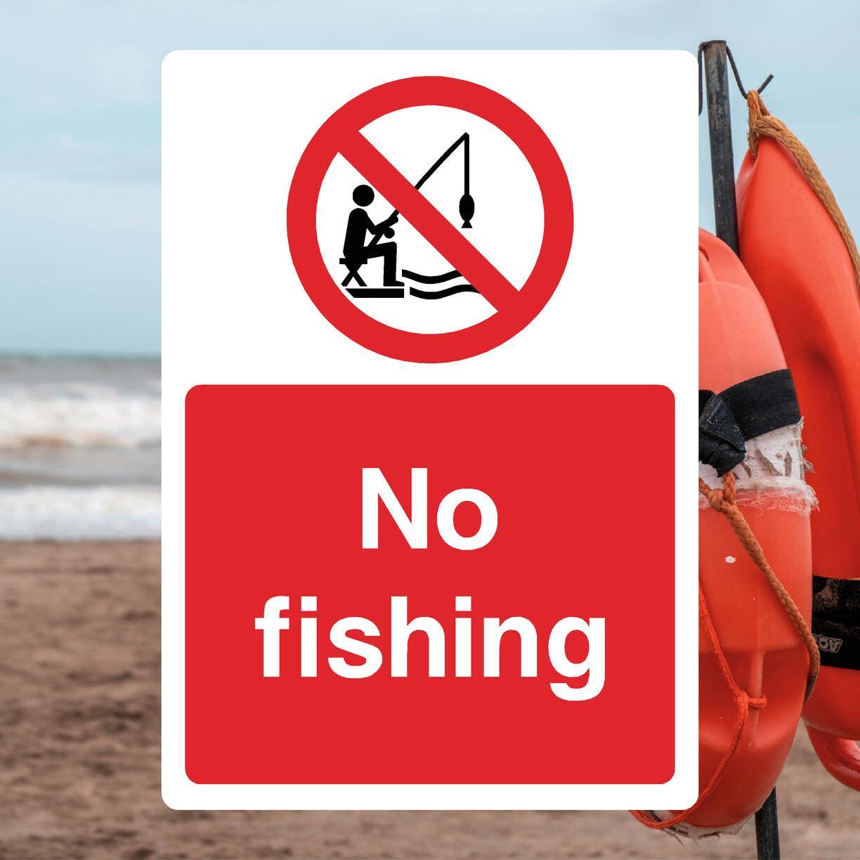 No Fishing Sign-The Safety Sheep Store