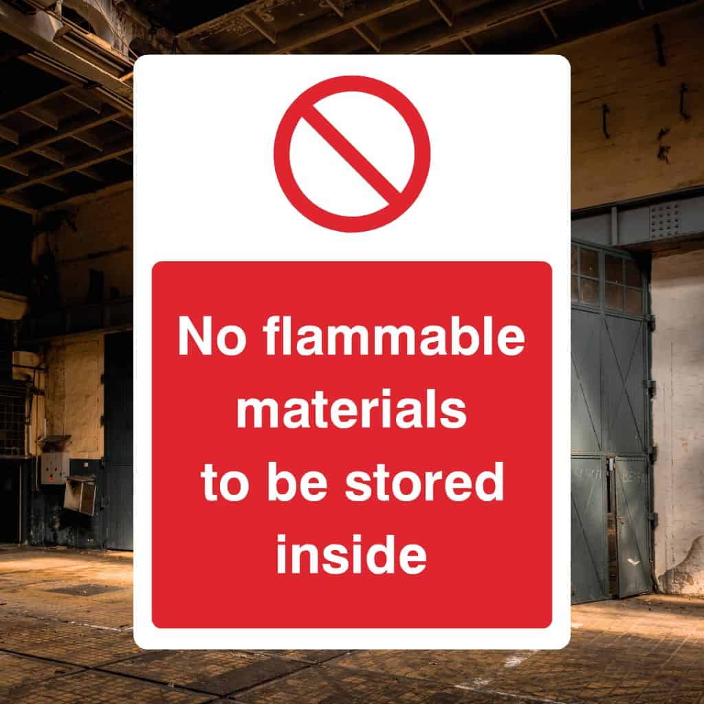 No Flammable Materials Sign-The Safety Sheep Store
