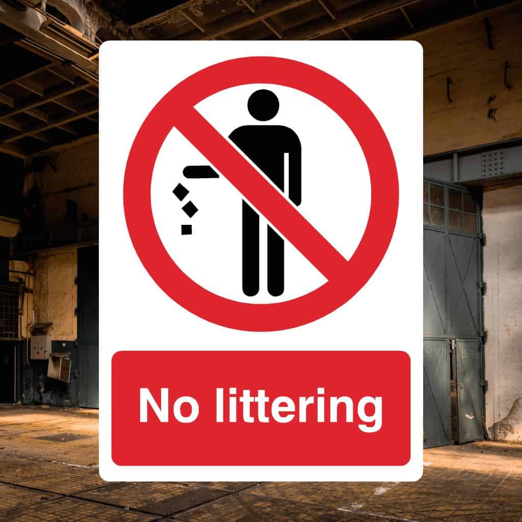 No Littering Sign-The Safety Sheep Store