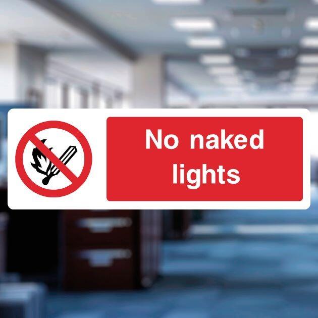 No Naked Lights Safety Sign-The Safety Sheep Store