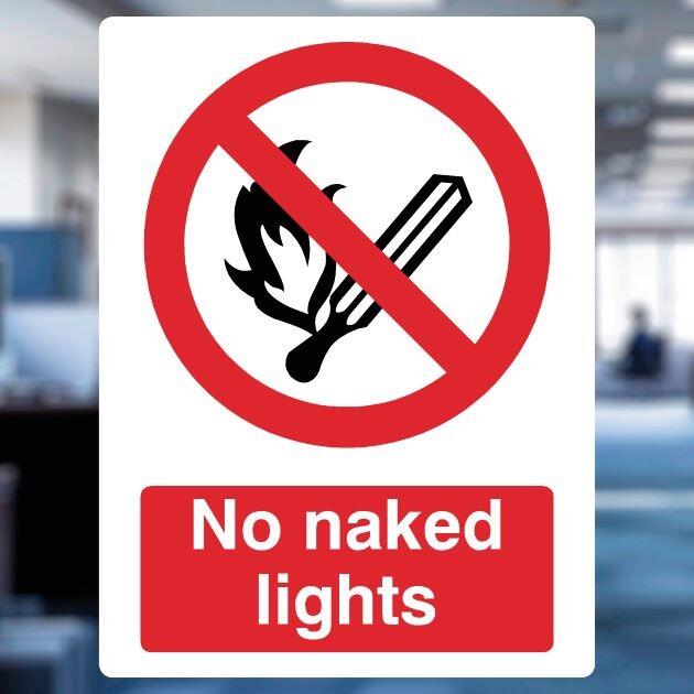 No Naked Lights Sign-The Safety Sheep Store