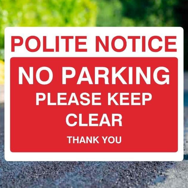 No Parking Keep Clear Sign-The Safety Sheep Store