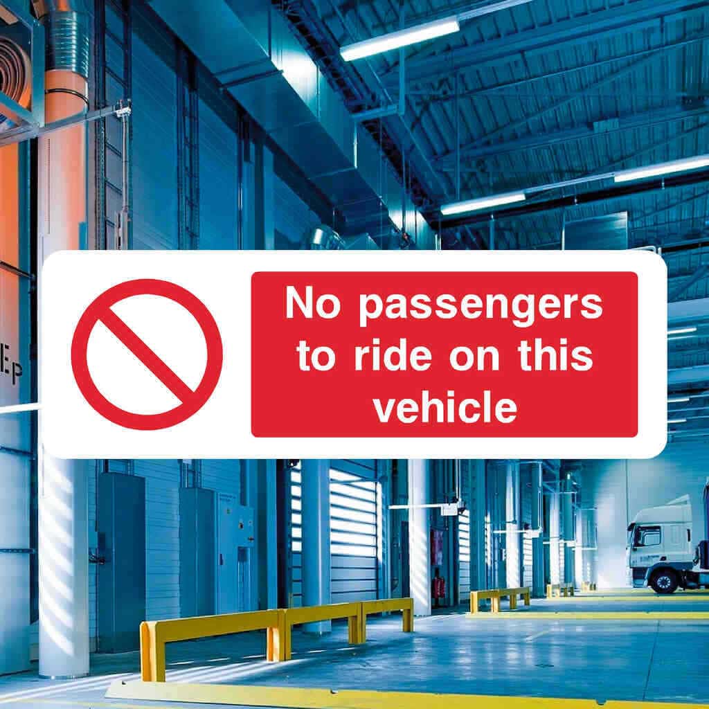 No Passengers To Ride On Vehicle Sign-The Safety Sheep Store