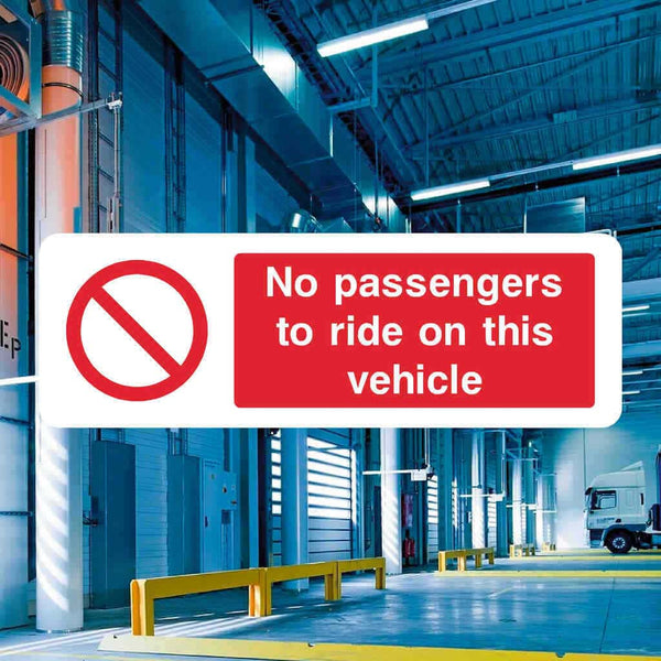 No Passengers Vehicle Safety Sign – The Safety Sheep Store