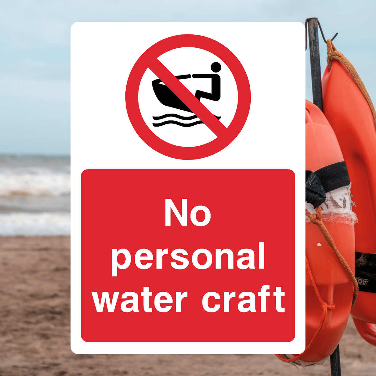 No Personal Water Craft Sign – Water Hazard Safety Sign – The Safety ...