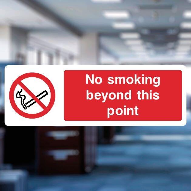 No Smoking Beyond This Point Sign - Compliant & Durable – The Safety ...