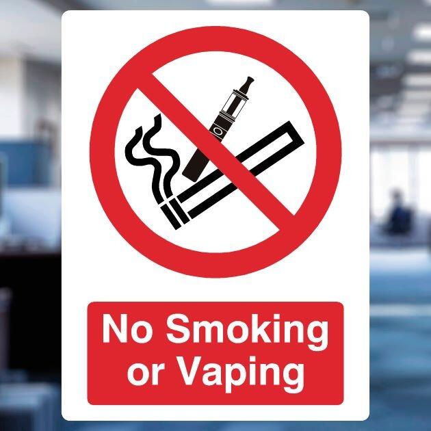 No Smoking or Vaping Sign-The Safety Sheep Store