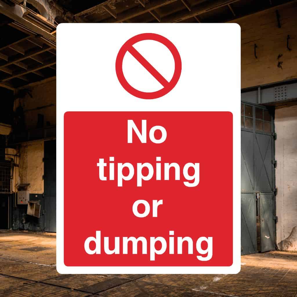 No Tipping Or Dumping Sign-The Safety Sheep Store