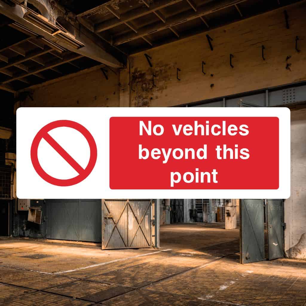 No Vehicles Beyond This Point Sign-The Safety Sheep Store