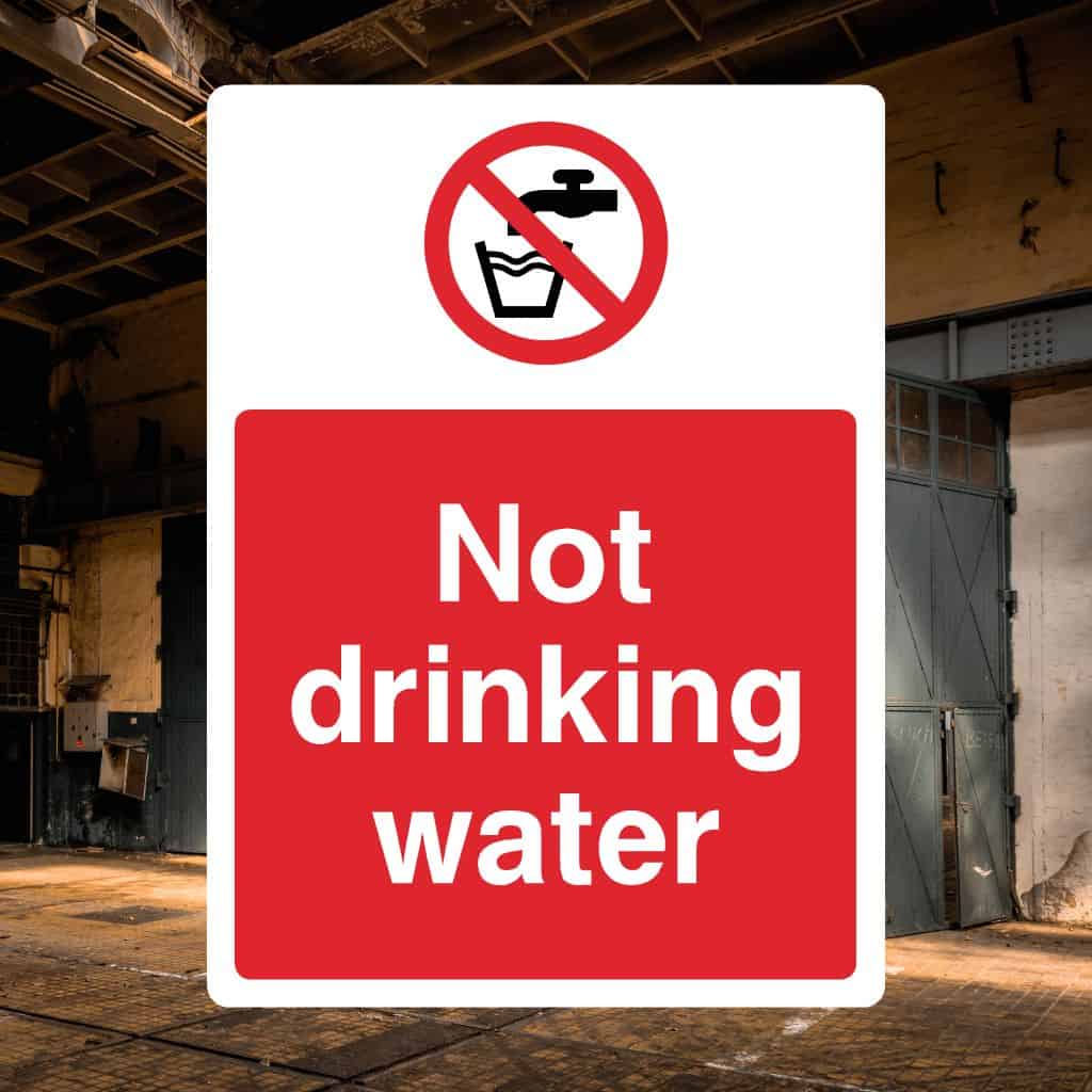 Not Drinking Water Sign-The Safety Sheep Store