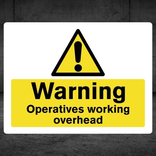 Operatives Working Overhead Sign-The Safety Sheep Store