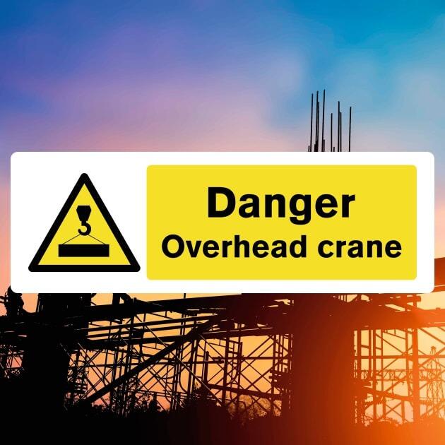 Overhead Crane Hazard Sign-The Safety Sheep Store