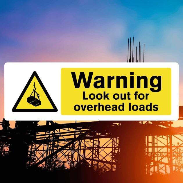 Overhead Loads Warning Sign-The Safety Sheep Store