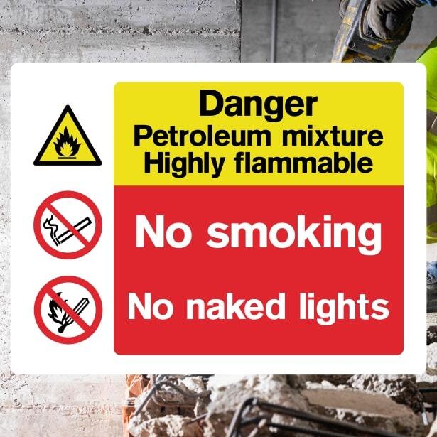 Petroleum Mix No Smoking Sign-The Safety Sheep Store