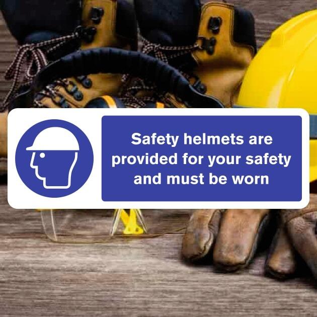 Safety Helmets Provided For Your Safety Sign - The Safety Signs Store