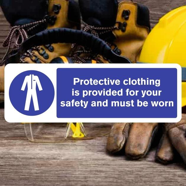 Protective Clothing Is Provided Sign - The Safety Signs Store