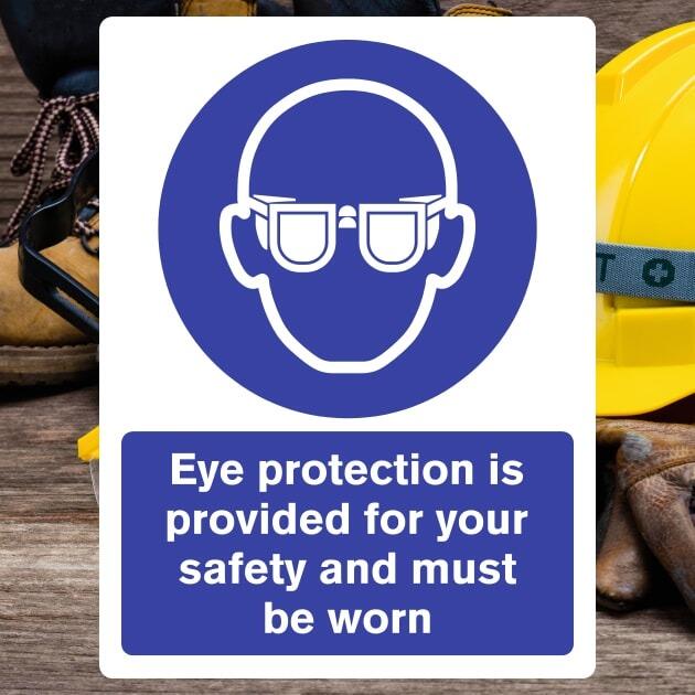 Eye Protection Is Provided for Safety Sign - The Safety Signs Store