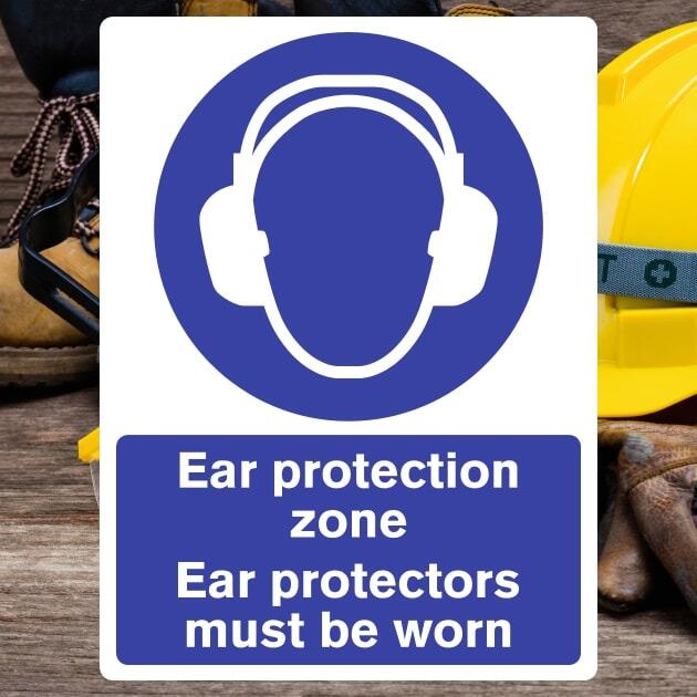 Ear Protection Zone Ear Protectors Must Be Worn Sign - The Safety Signs