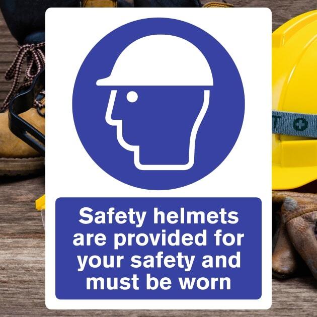 Safety Helmets Are Provided For Your Safety Sign - The Safety Signs Store