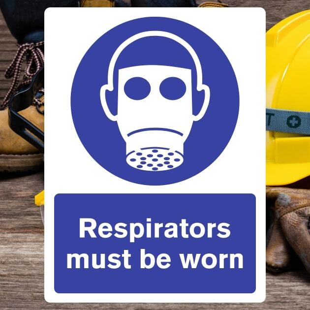 Respirators Must Be Worn Sign - The Safety Signs Store