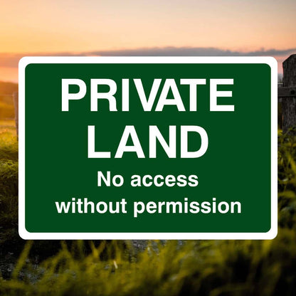 Private Land No Access Permission Sign-The Safety Sheep Store