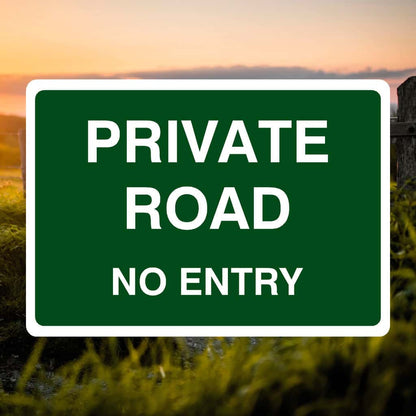 Private Road No Entry Sign-The Safety Sheep Store