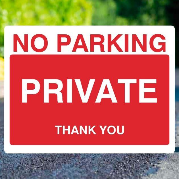 Private No Parking Sign v2-The Safety Sheep Store