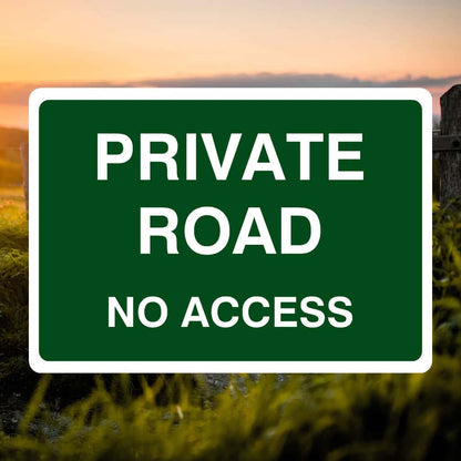 Private Road No Access Sign-The Safety Sheep Store