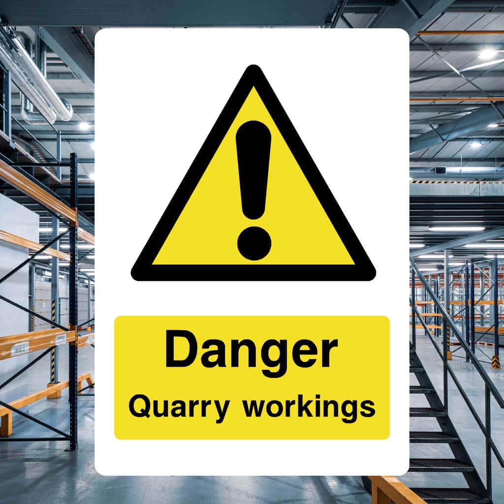 Quarry Workings Sign-The Safety Sheep Store