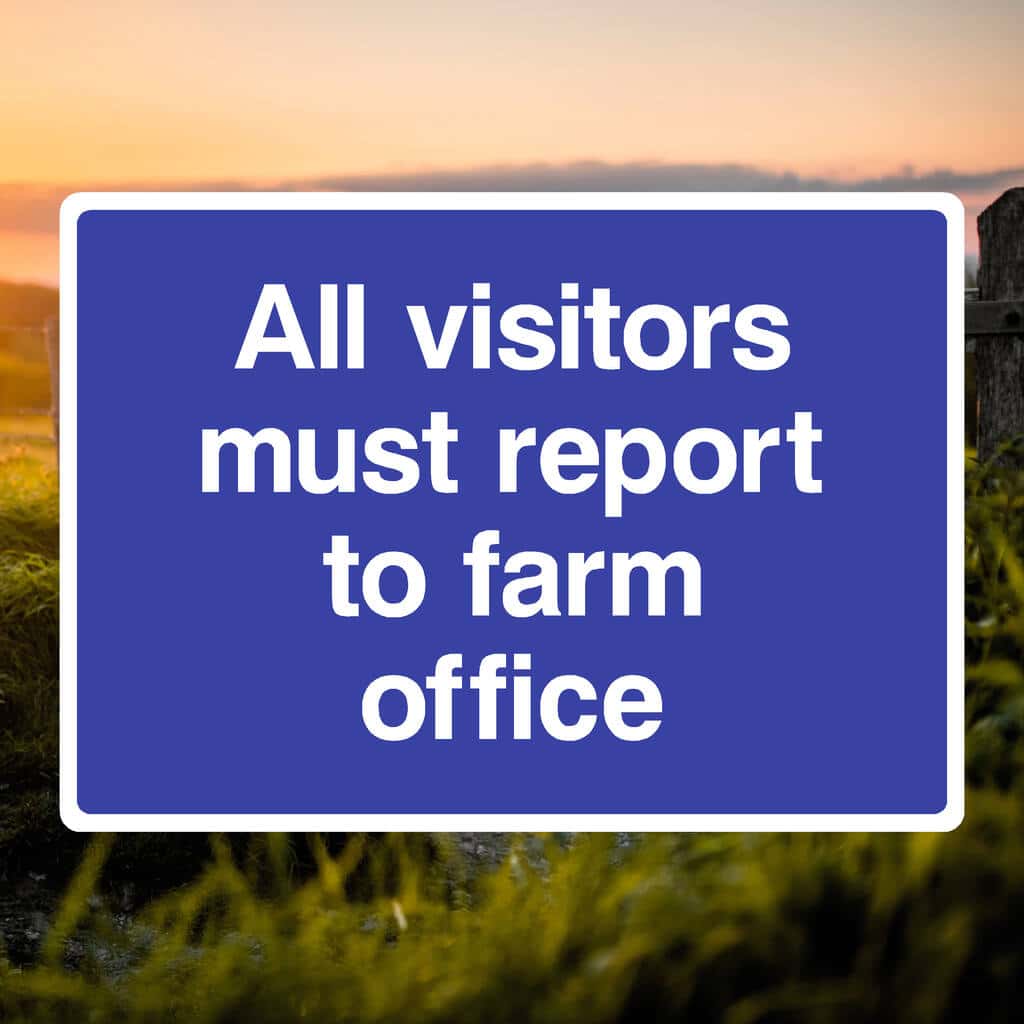 Report To Farm Office Sign-The Safety Sheep Store