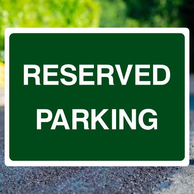 Reserved Parking Sign Green-The Safety Sheep Store