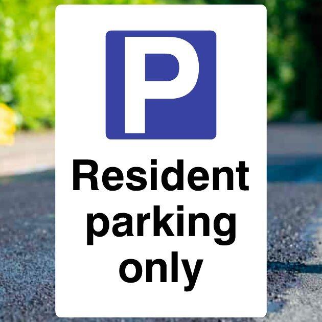 Resident Parking Only P Sign-The Safety Sheep Store