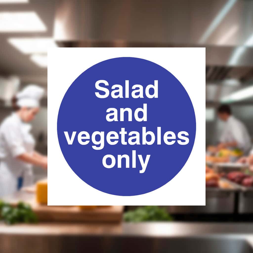 Salad And Vegetables Only Sign - The Safety Sheep Store