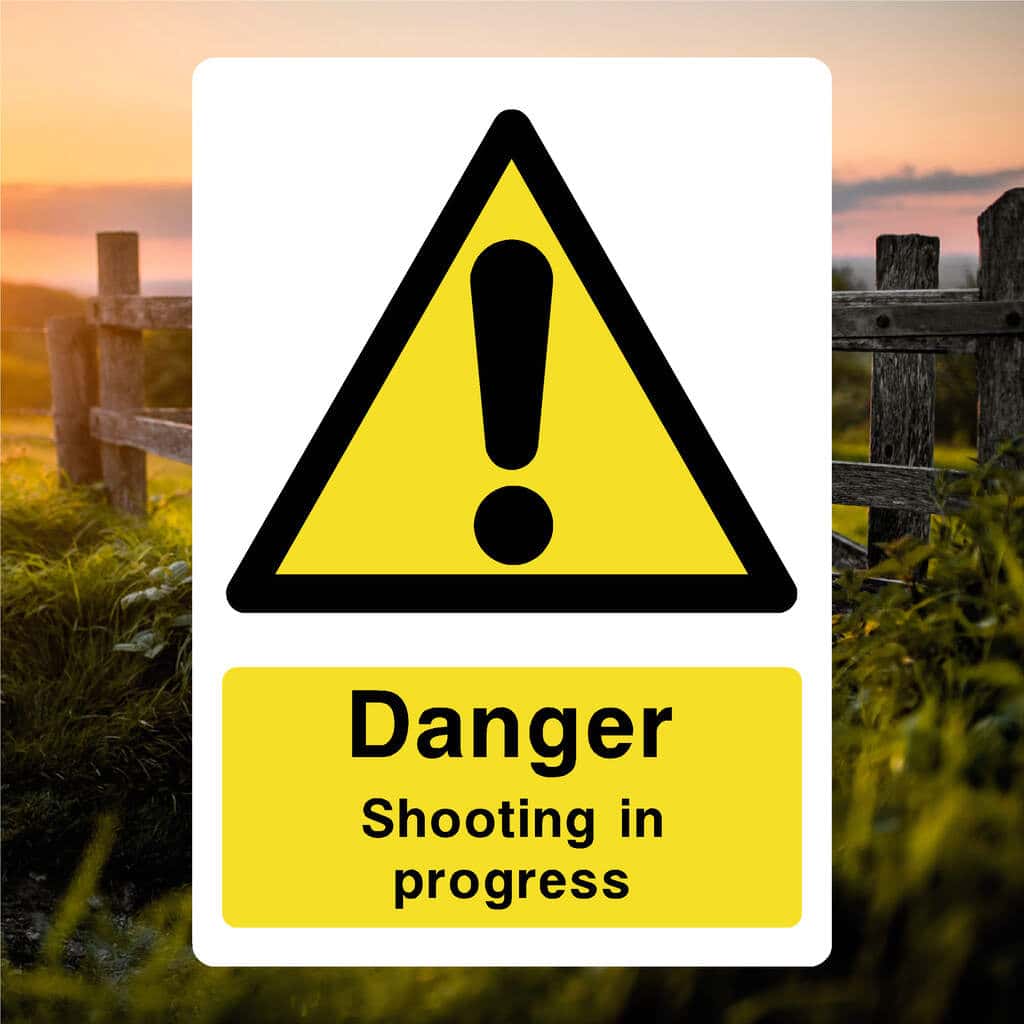 Shooting In Progress Sign-The Safety Sheep Store