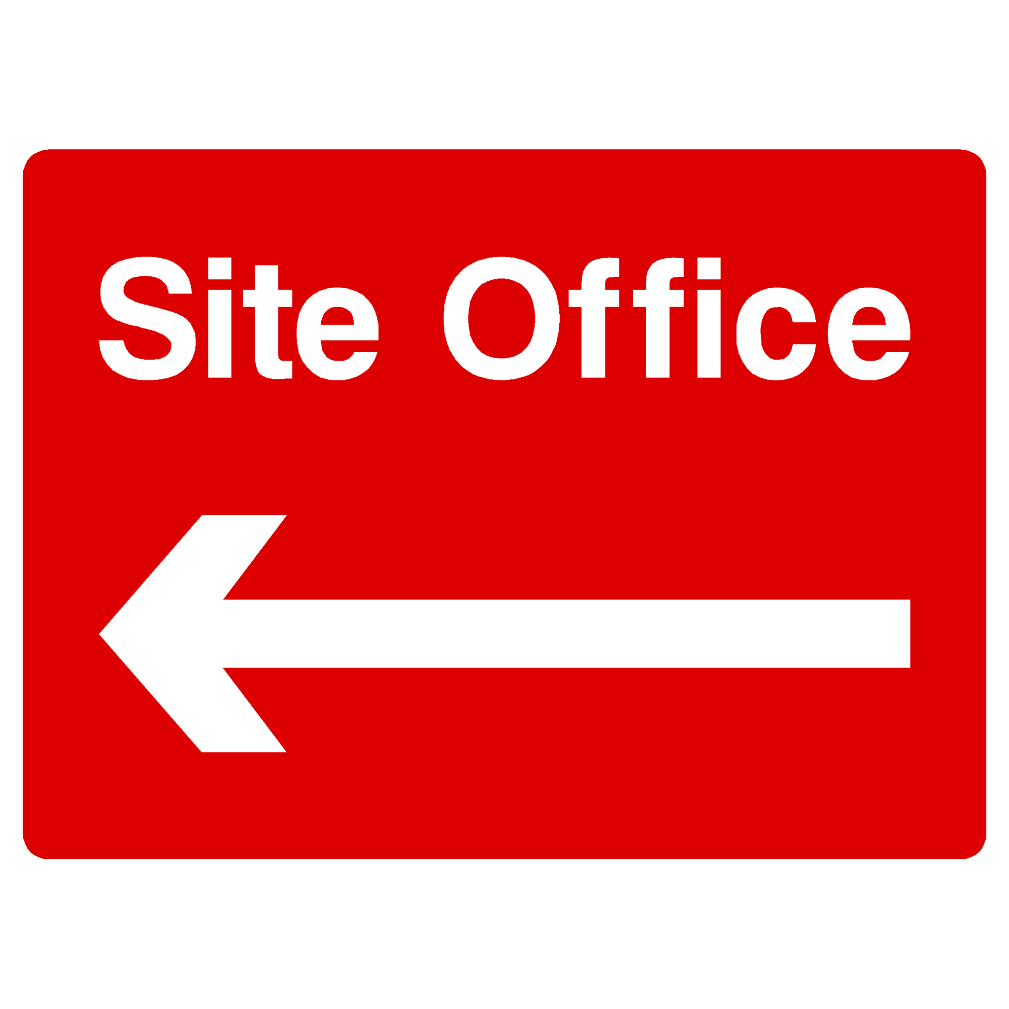 Site Office Sign Arrow Left - UK Safety Signs Store