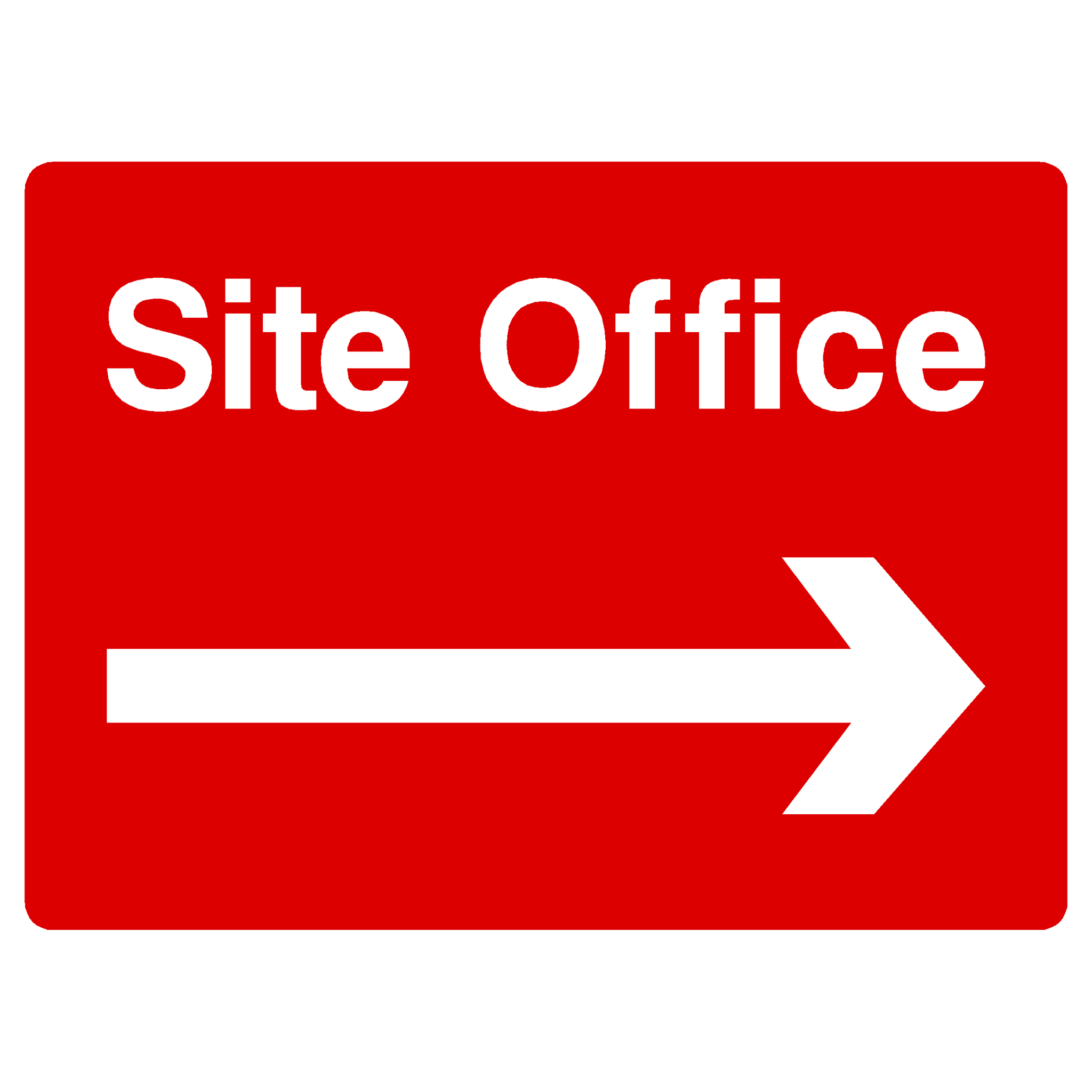 Site Office Sign Arrow Right - UK Safety Signs Store