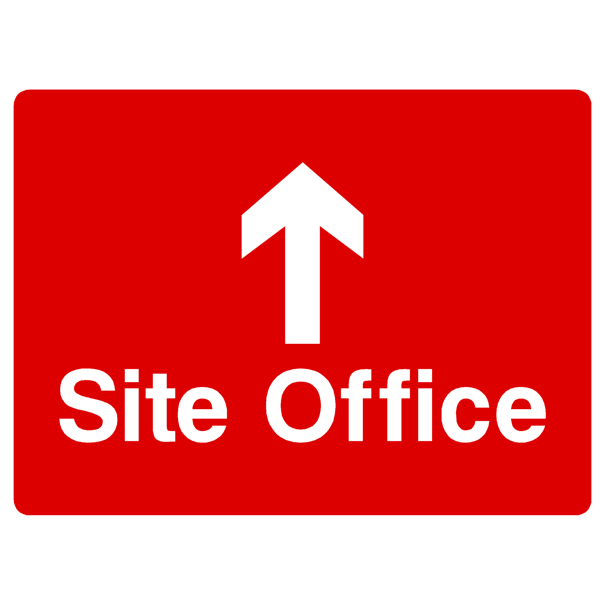 Site Office Sign Arrow Up - UK Safety Signs Store
