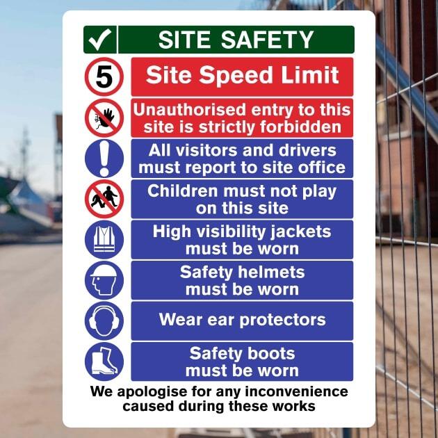 Site Safety 5 mph Speed Limit Multi-Message Sign-The Safety Sheep Store