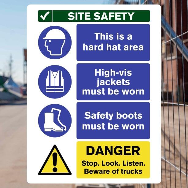 Site Safety High Visibility Jackets Multi-Message Sign-The Safety Sheep Store